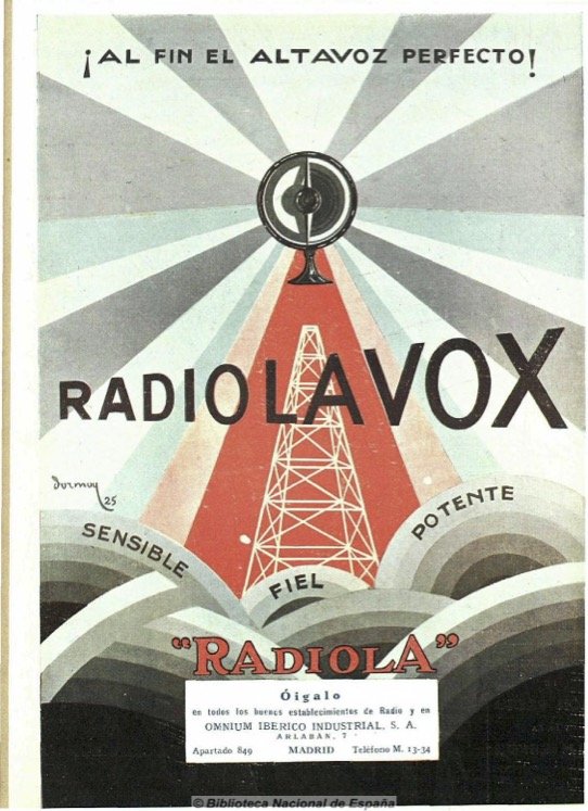  Visto en un ejemplar de la revista Ondas de 1927,  disponible en la BNE  